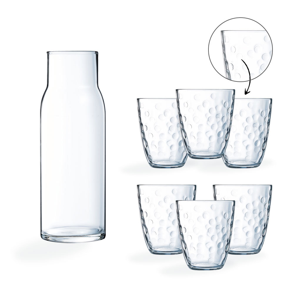 Ensemble carafe Funambule et 6 verres à eau Concepto 25 cl - Luminarc