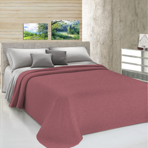 Copriletto copritutto tinto in filo tinta unita rosso