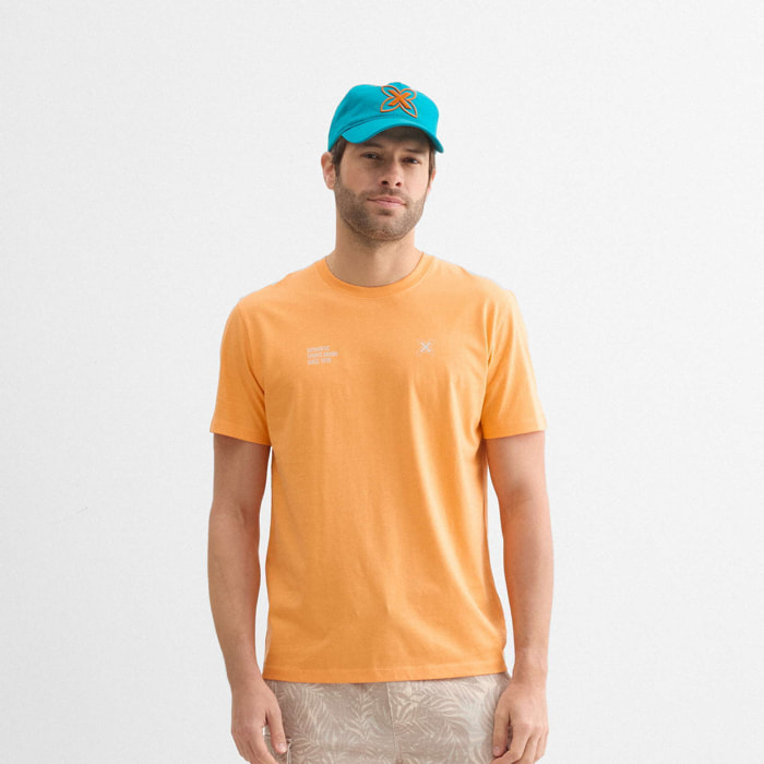 Camiseta regular MUNICH lifestyle de algodón orgánico naranja