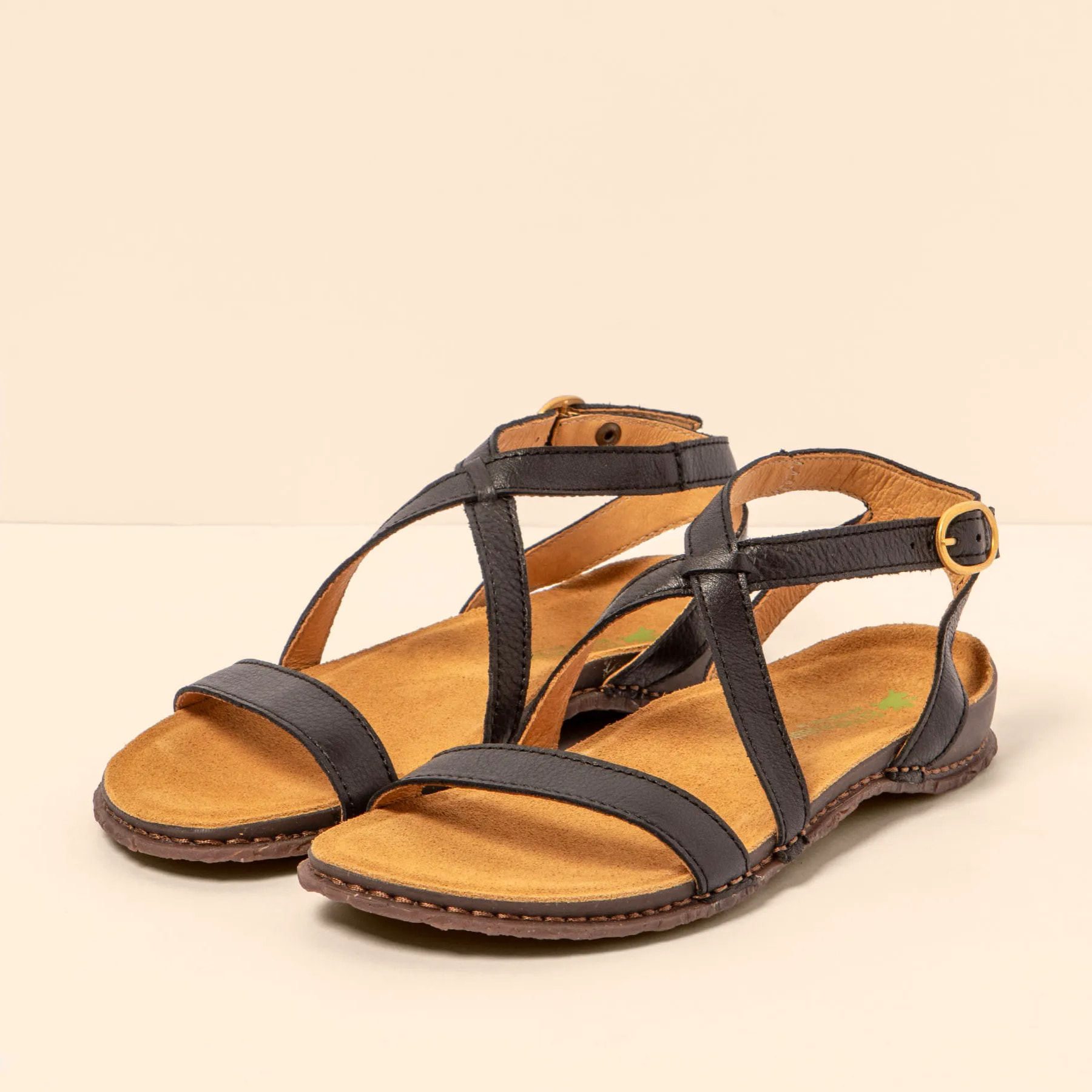 Sandalias N5802 SOFT NAPPA BLACK/PANGLAO color Black
