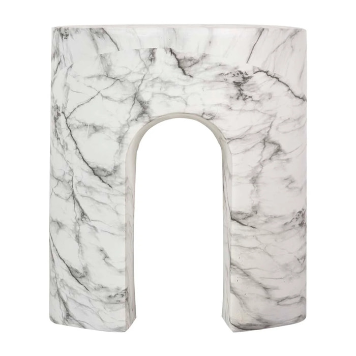Mesa Auxiliar Taburete Blanco Sedit 41x41x47 Cm