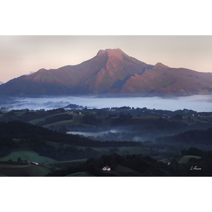 Tableau region basque la rhune  Toile imprimée