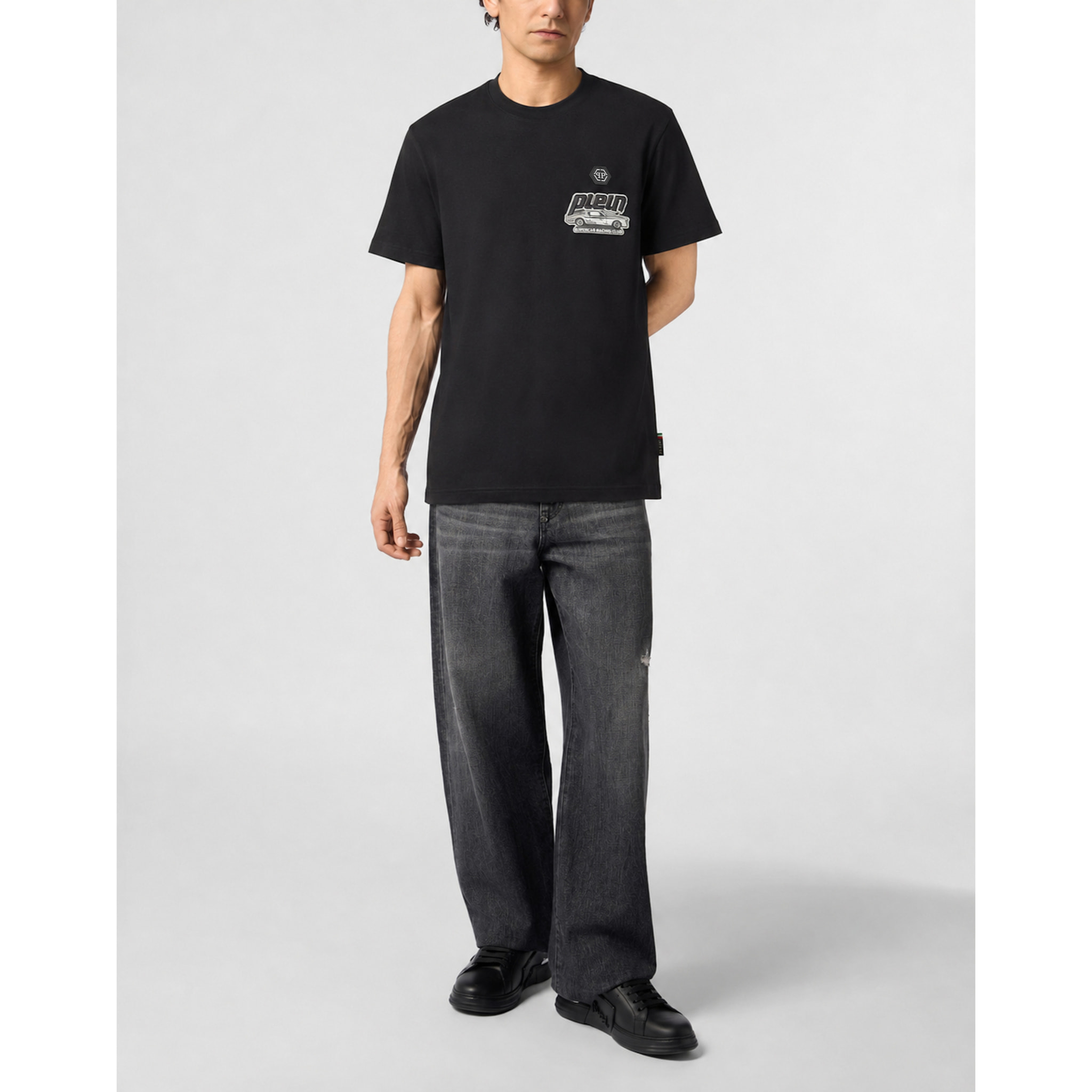 PHILIPP PLEIN T-shirt girocollo a maniche corte RACING