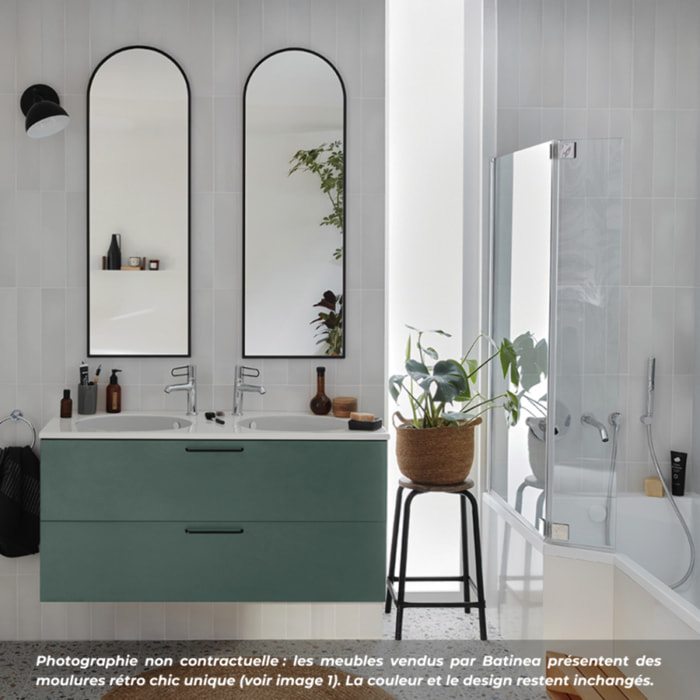 Meuble simple vasque 80 cm JACOB DE LAFON Odéon Rive Gauche vert olivier