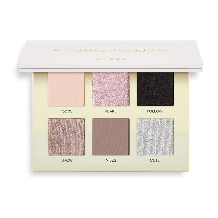 SWEET PETITE – EYESHADOW PALETTE Palette occhi composta da 6 ombretti in textures matt, shimmer e ibride
