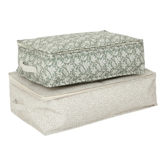 Lot de 2 housses de rangement imprimées Florea