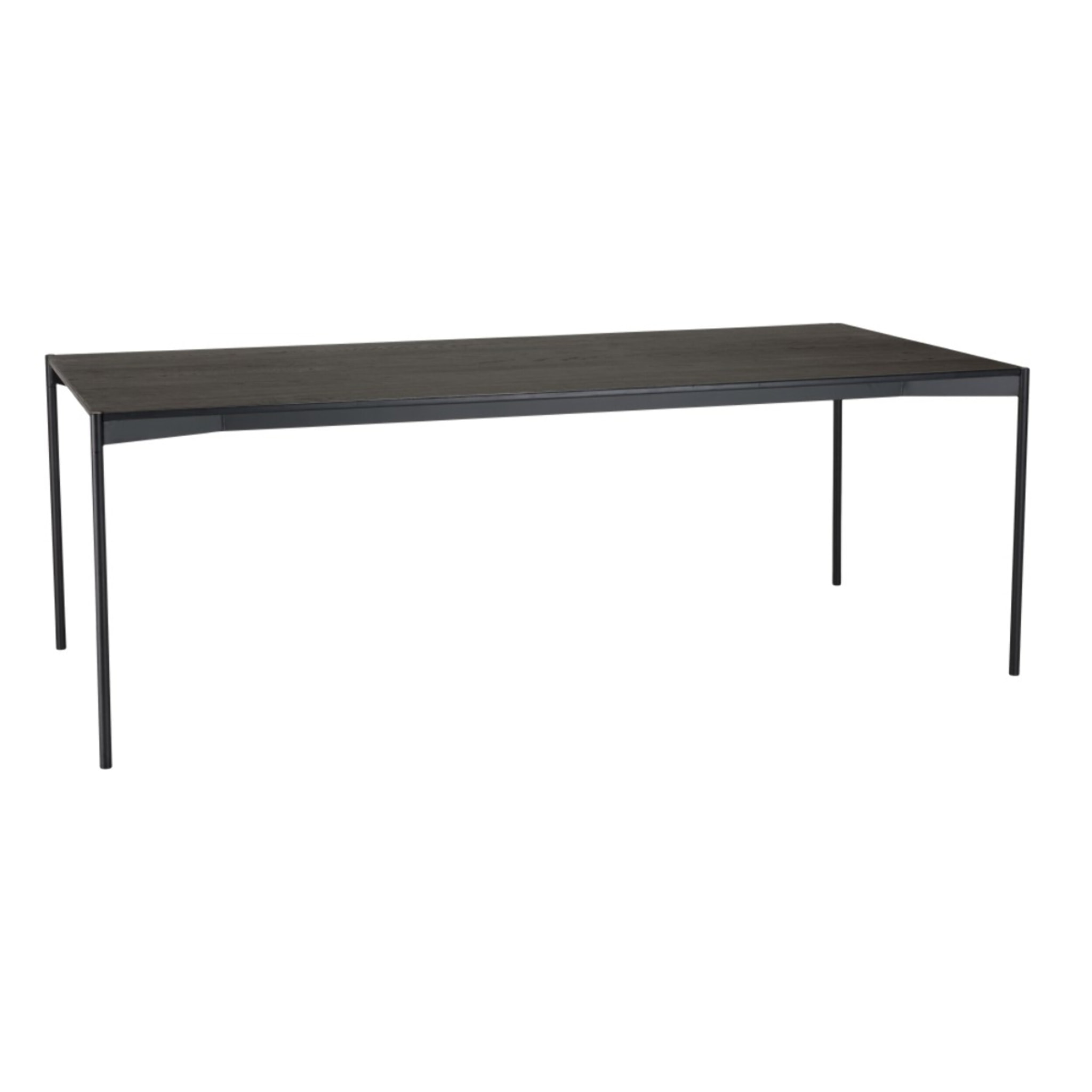 DALY - Table à manger rectangulaire noire 220x100cm piètement métal
