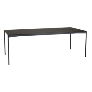 DALY - Table à manger rectangulaire noire 220x100cm piètement métal