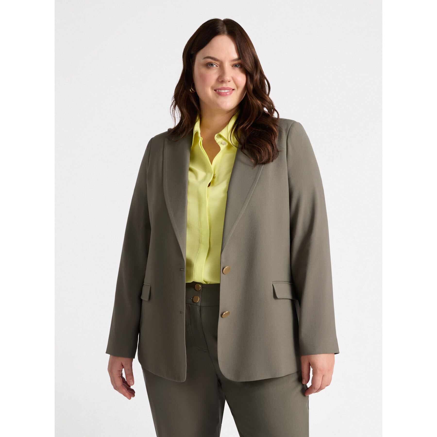 Fiorella Rubino - Blazer con bottoni - Verde militare