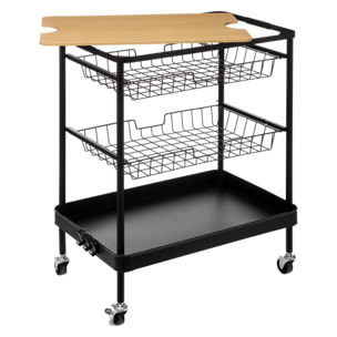 Desserte planche amovible métal