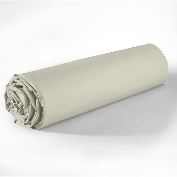 Drap housse coton grège