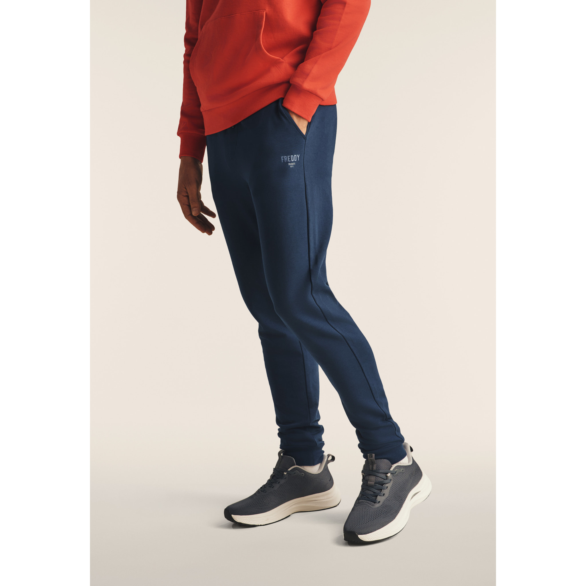 Pantaloni Sportivi in cotone con Polsini