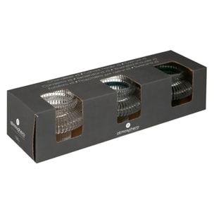 Set de 3 chandeliers "Night" verre gris D8cm