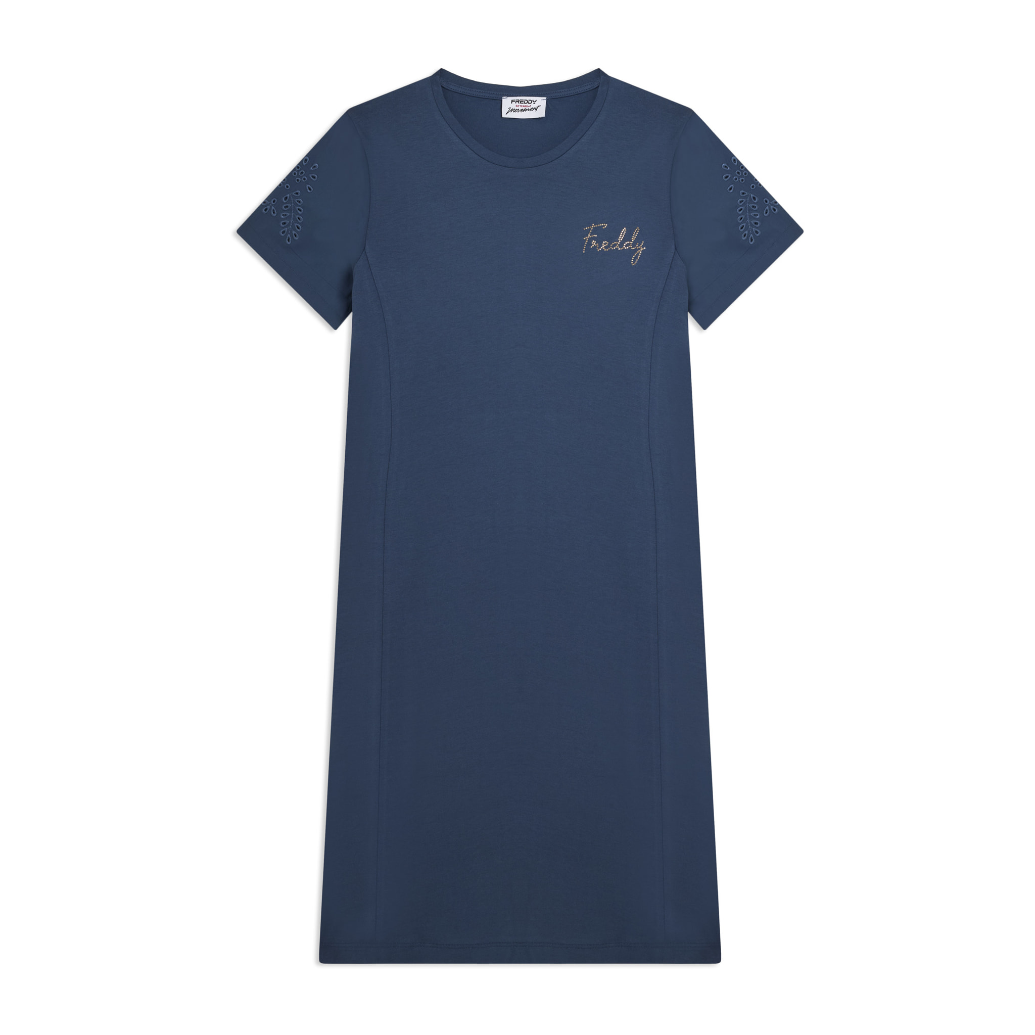 Abito con Ricamo Sangallo sulle Maniche