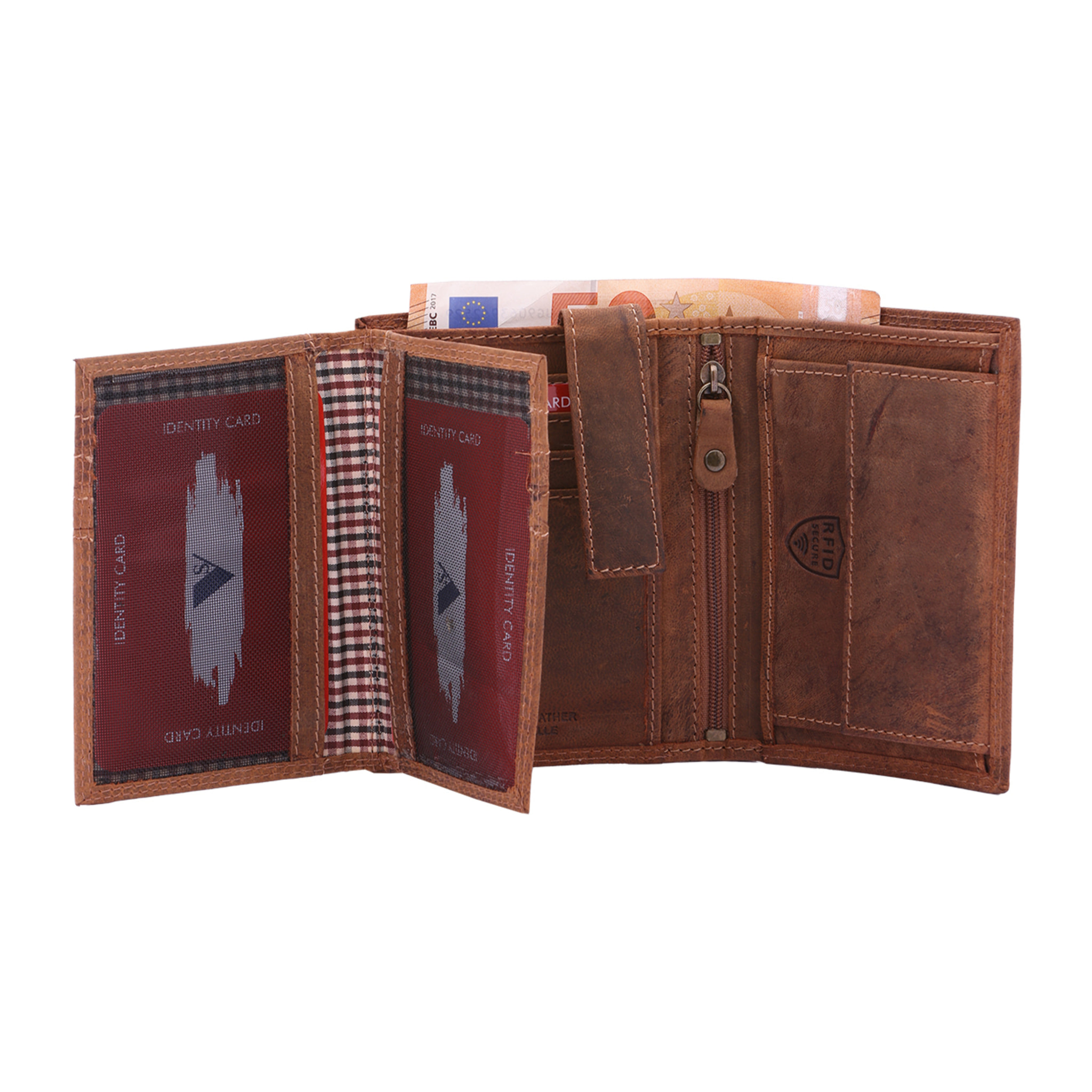 Portafoglio  da uomo In Vera pelle Made in Italy 10x13x3 cm