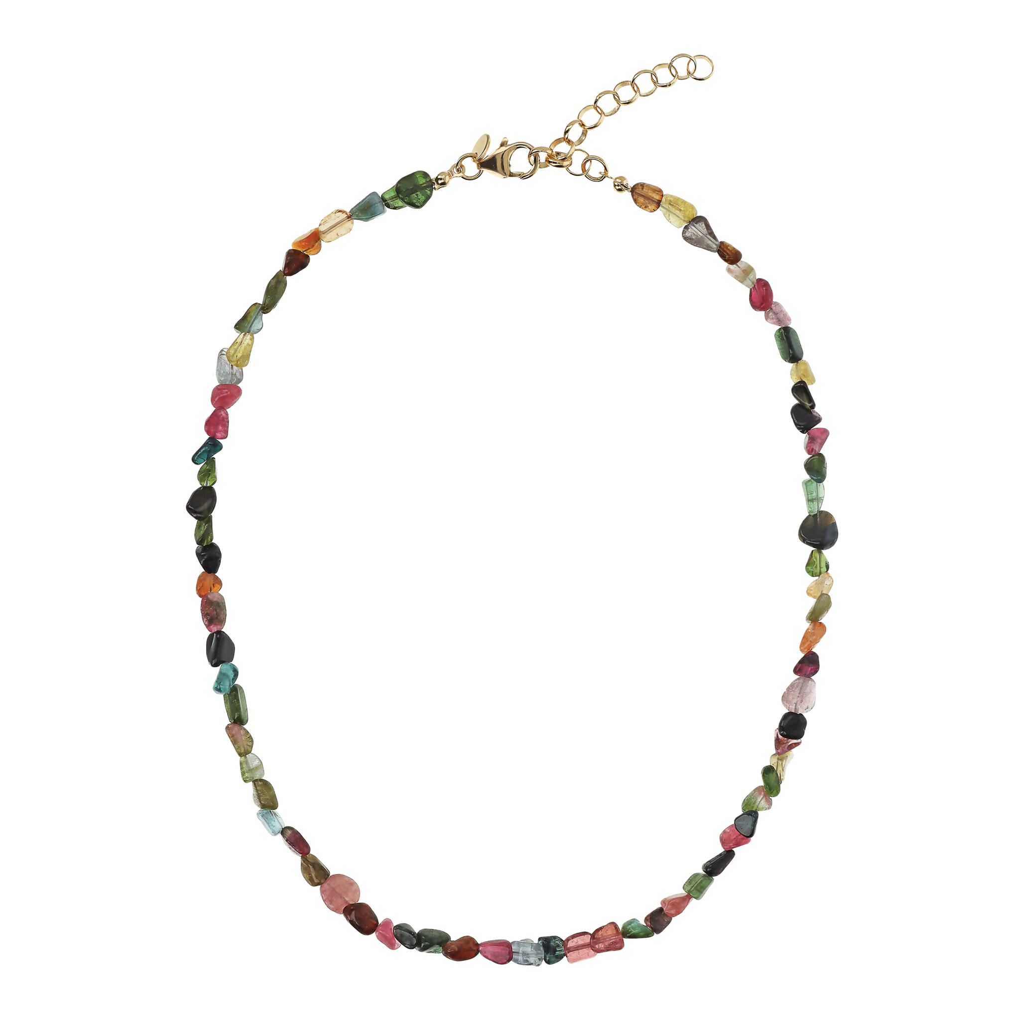 Collana Girocollo con Pietre Naturali Tormalina Multicolore