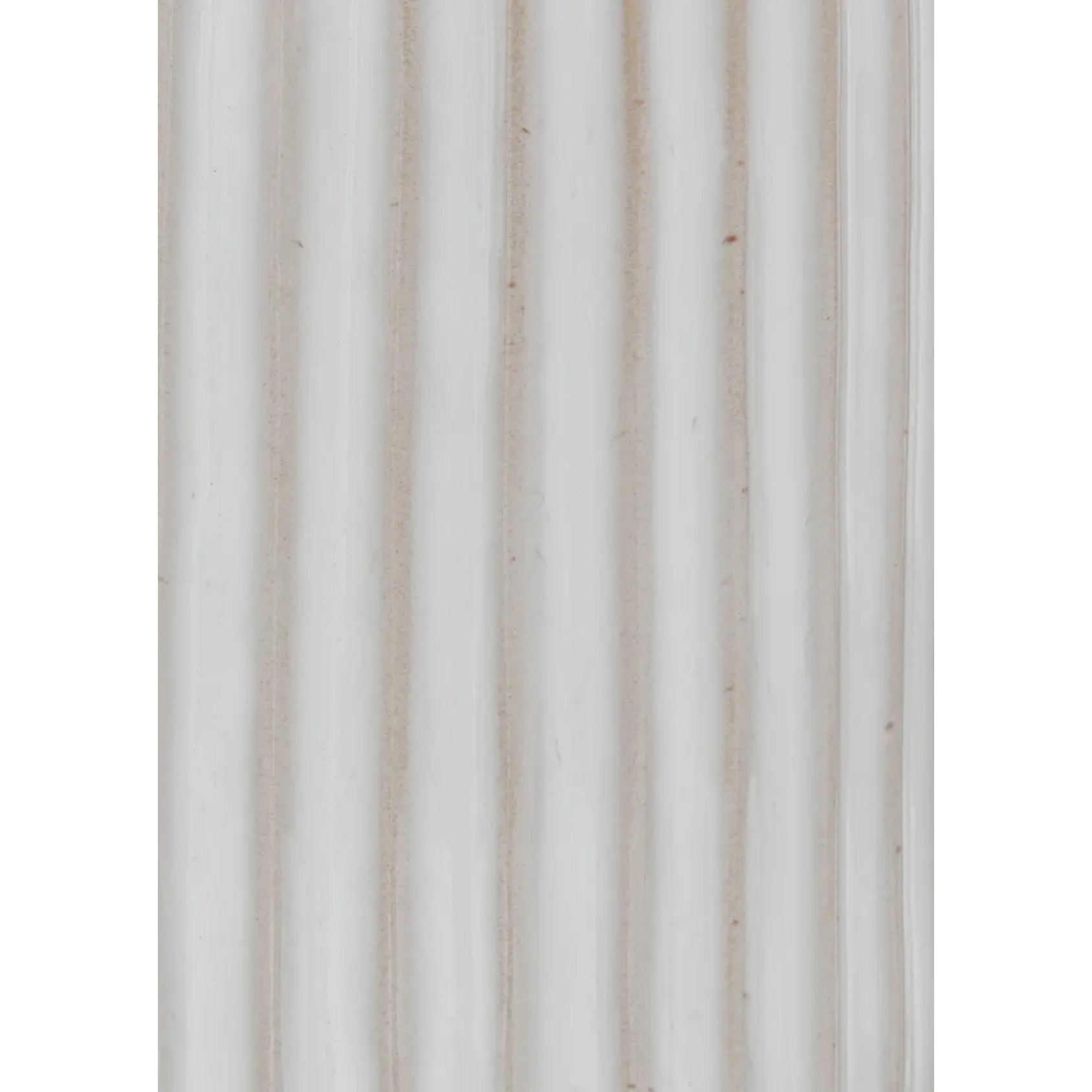 Vase en cuir synthétique & céramique H28cm blanc