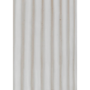 Vase en cuir synthétique & céramique H28cm blanc