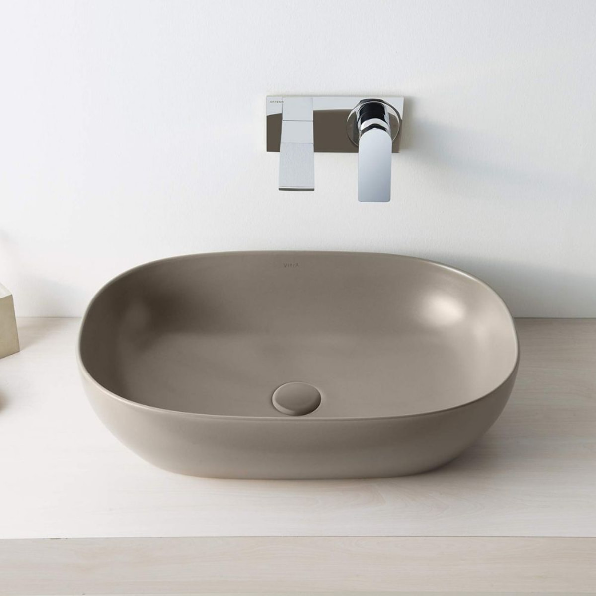 Lavabo double vasque à poser VITRA Outline, ovale - vison mat Haut de gamme