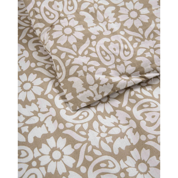 Copripiumino in cotone 100% matilde taupe