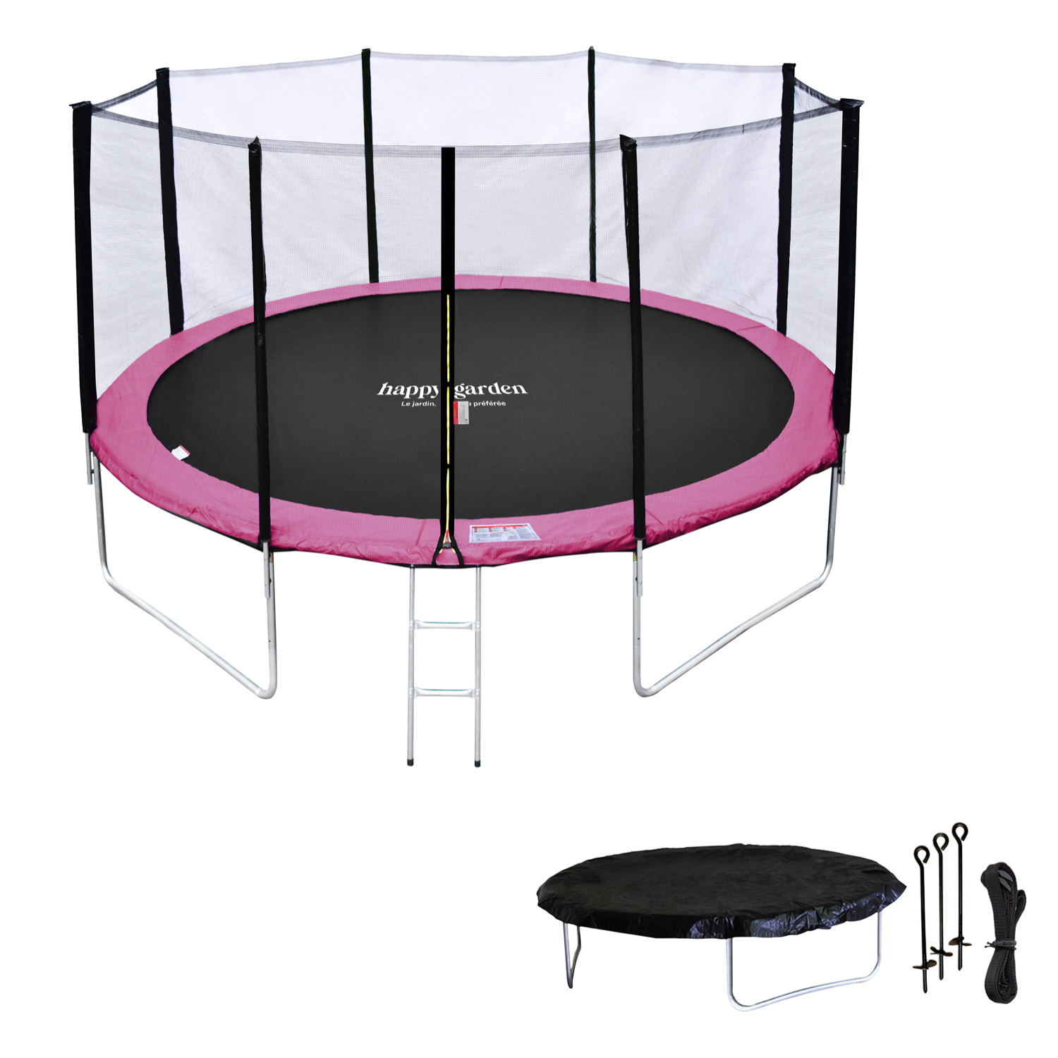 Trampoline réversible avec accessoires -