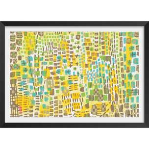 Poster vertikal block Affiche + cadre en bois - Noir