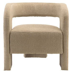 AGATHE - Fauteuil design en tissu beige