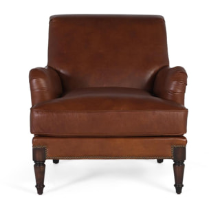 Sillón de piel - 88 x 82 x 94 cm