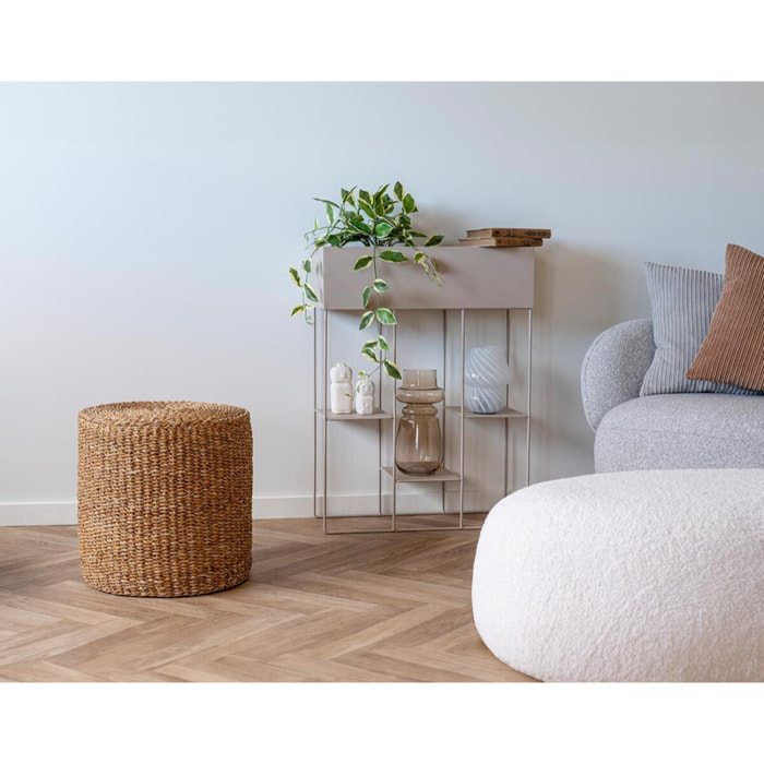 Jenna - pouf - en jute naturelle - Beige