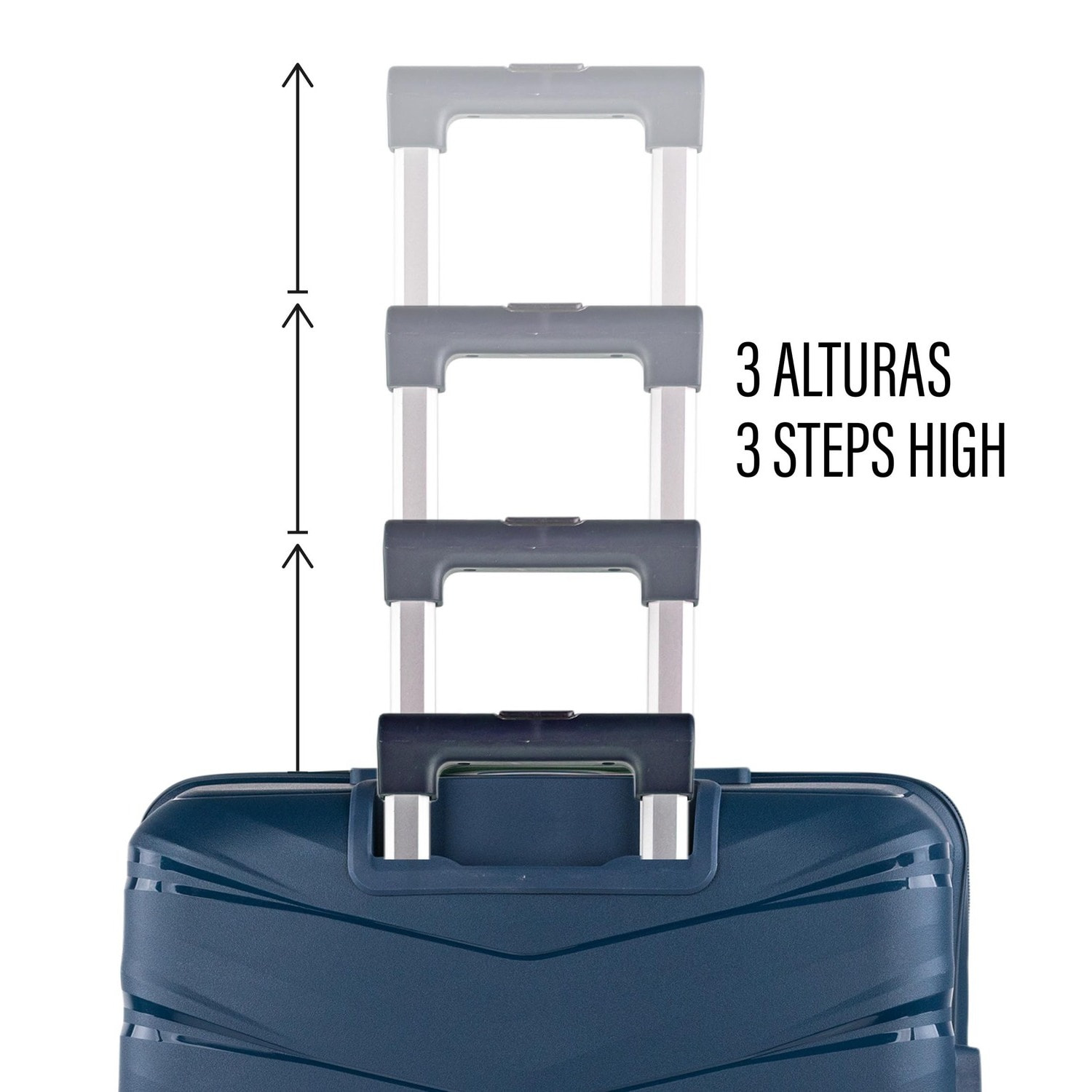 Juego De Maletas Rígidas Pp Jaslen Varese Azul Vaquero