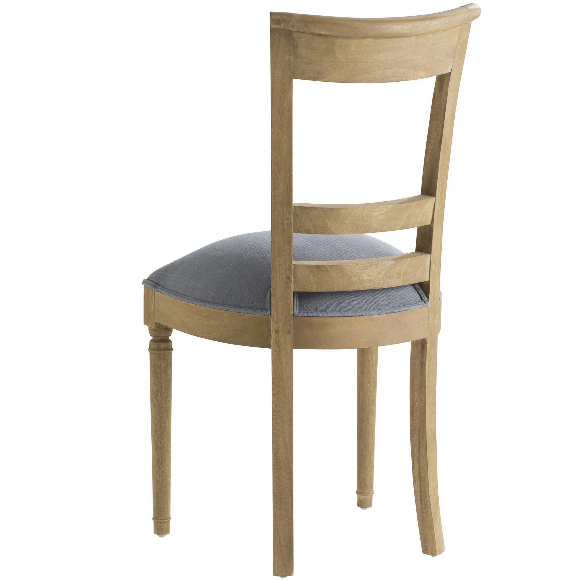 Chaise en tissu gris AMADEUS