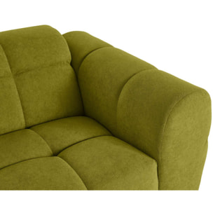 Ray - canapé droit 2 places en tissu texturé - Vert
