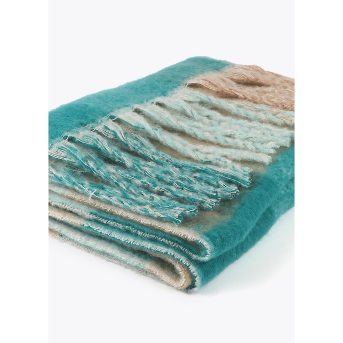 Sciarpa a Quadri con Grande Logo