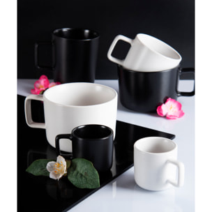 Set 4 tazze jumbo Excelsa Nordic, stoneware nero