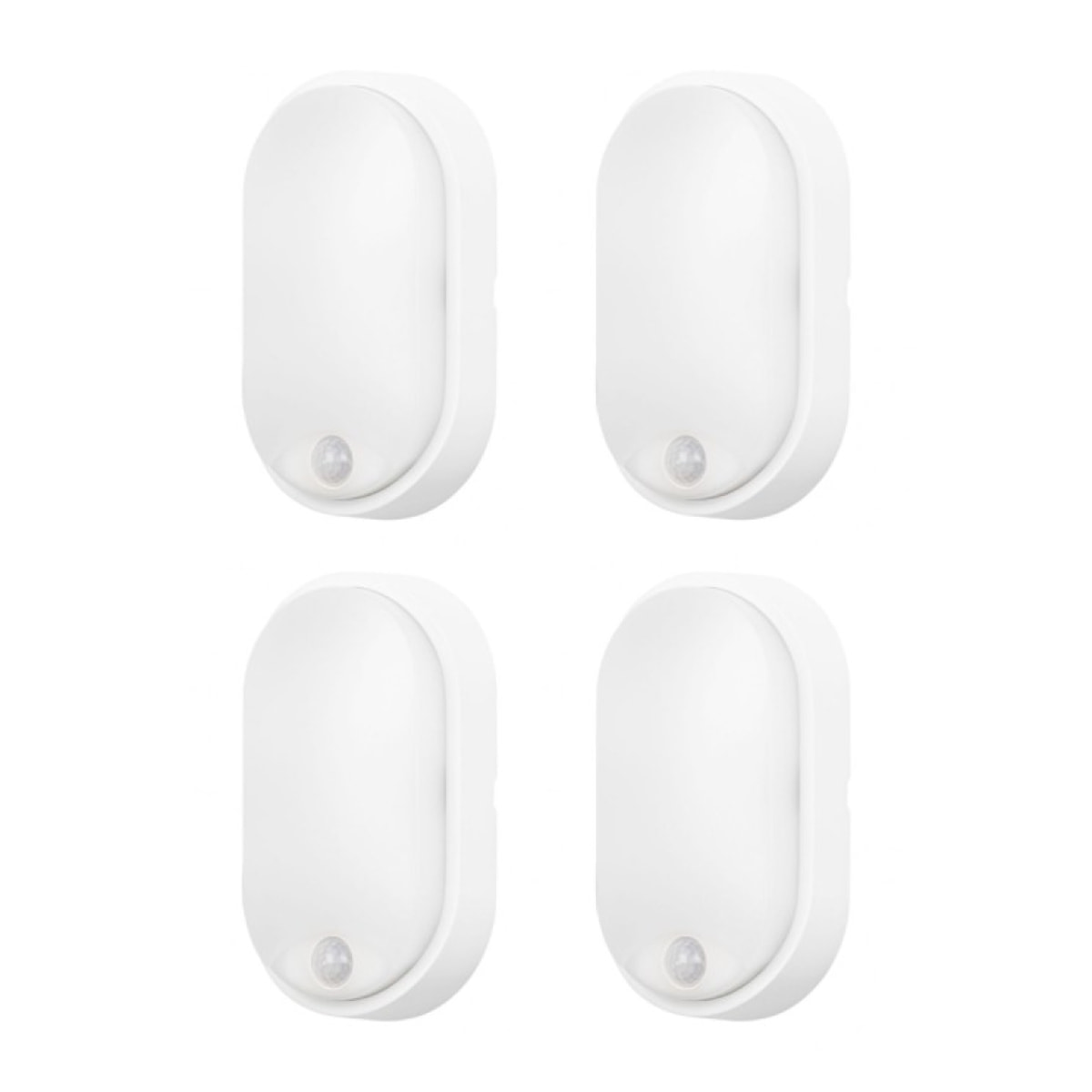 FORLIGHT MOO (4uds) Aplique de Pared Exterior LED IP54 Sensor Crepuscular de Movimiento Temperatura Regulable. Color Blanco