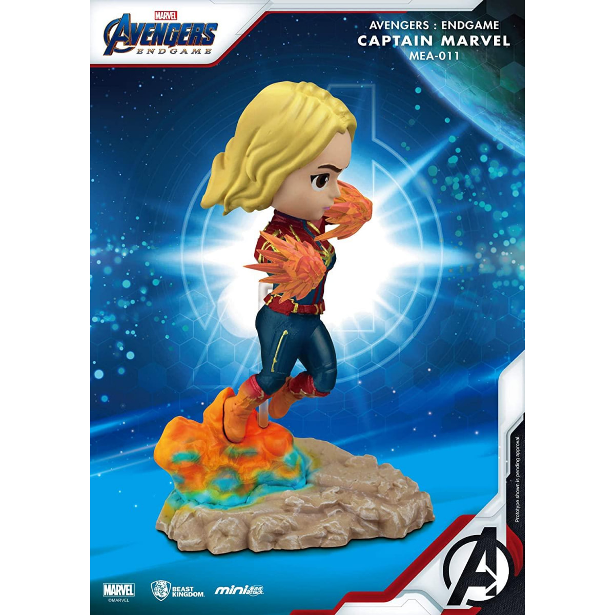 Avengers: Endgame Mini Uova Attack Figura Capitan Marvel 10 Cm Beast Kingdom