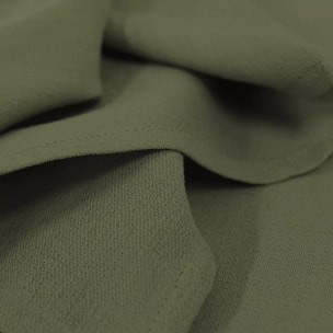 Serviette pur coton motif jacquard vert Bastide kaki