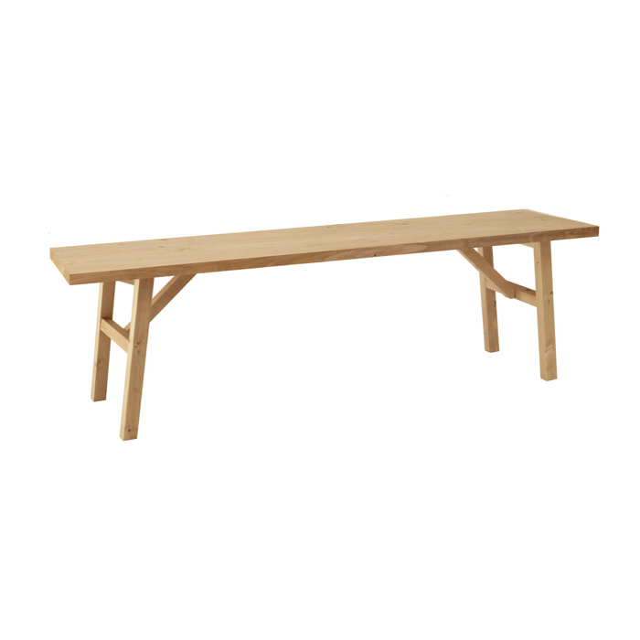 Banc en bois massif ton chêne moyen en différentes tailles