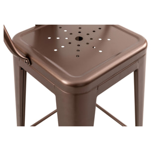 Lot de 2 chaises pour îlot central 67 cm en métal cuivre - Indus
