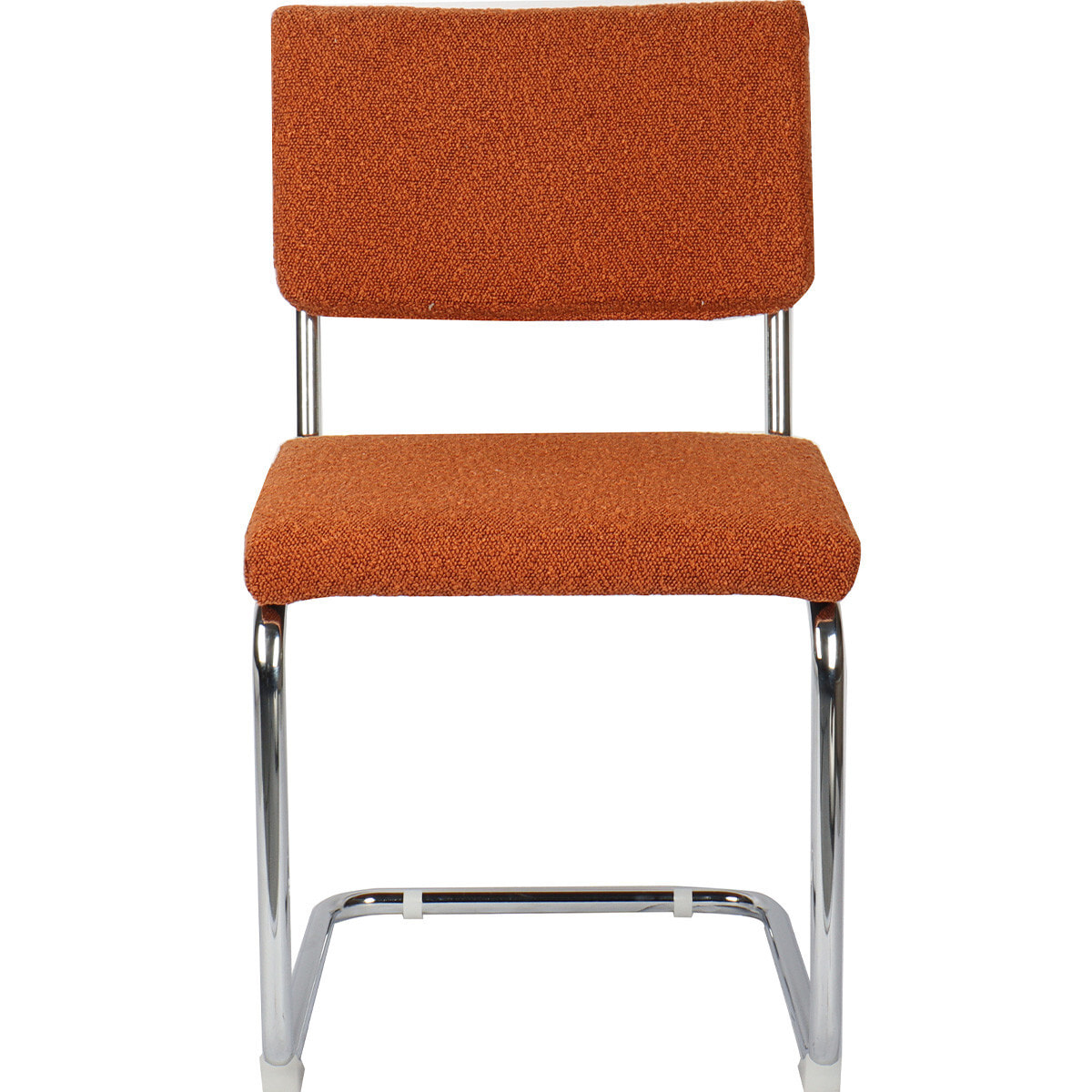 Lot de 2 chaises en tissu bouclé et métal chromé - DULCE