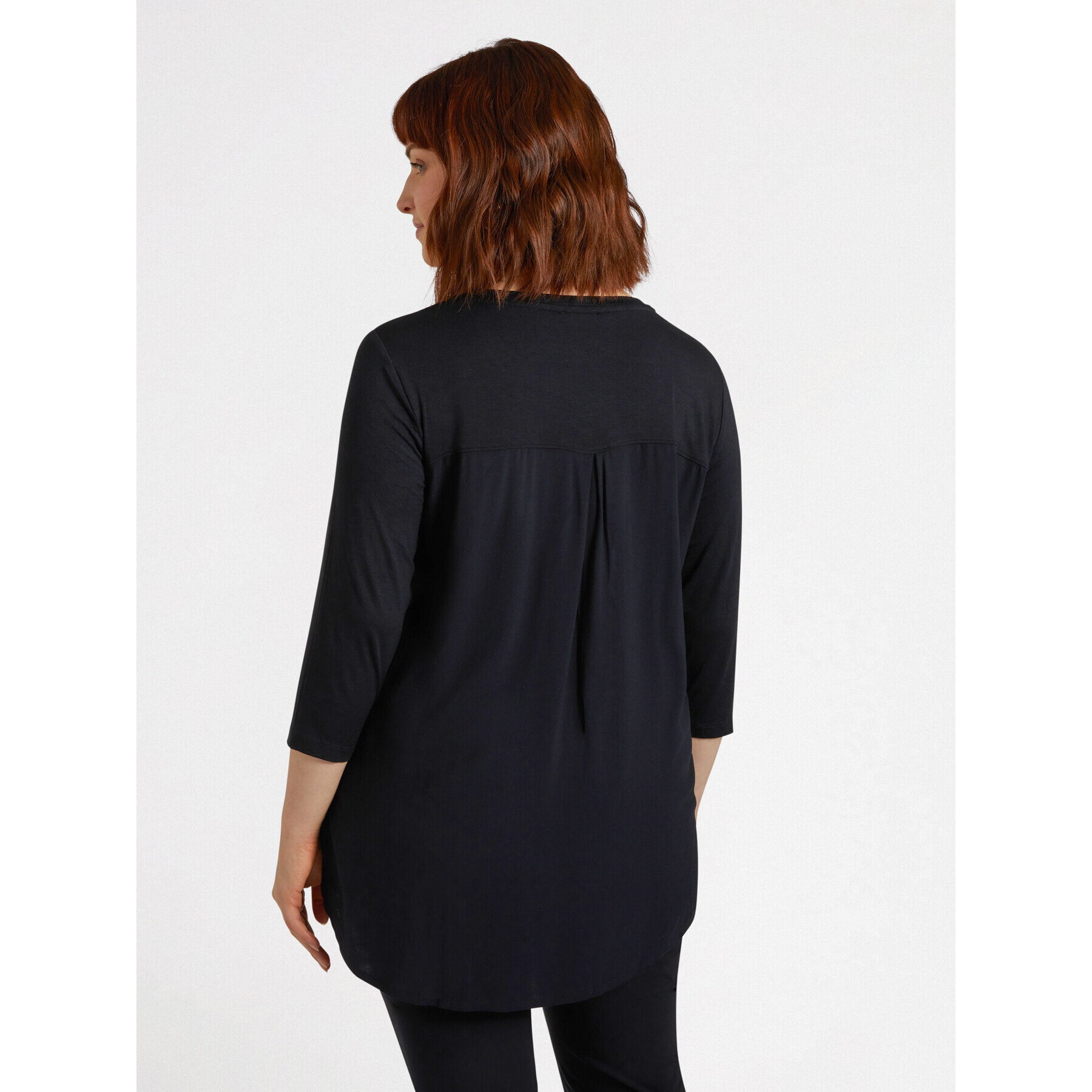 Fiorella Rubino - Camiseta bordada de viscosa LENZING™ ECOVERO™ - Negro