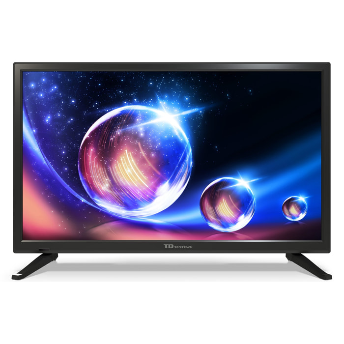 Televisor 24 Pulgadas HD No Smart TV, USB Grabador reproductor, Sintonizador digital DVB-T2/C - TD Systems PRIME24M20H