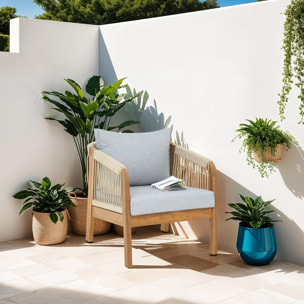 Lot de 2 fauteuils de jardin en bois FSC - SYMI