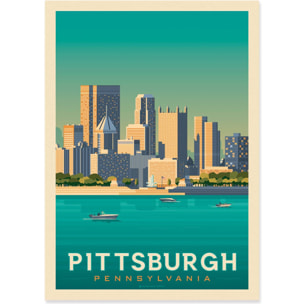 Affiche - Pittsburgh - Olahoop Travel Posters