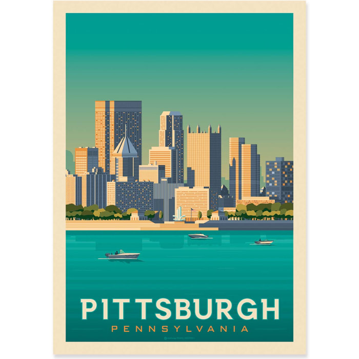 Affiche - Pittsburgh - Olahoop Travel Posters