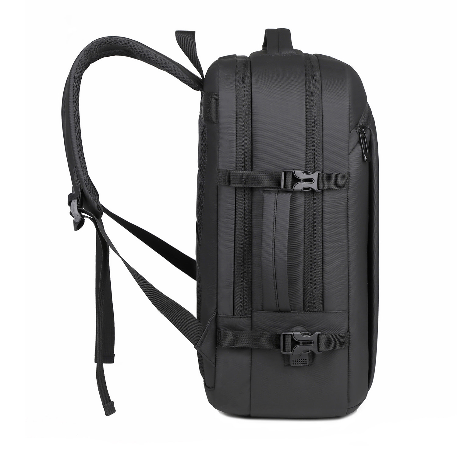 Mochila de viaje con gran resistencia y conexión usb. Impermeable, acolchada y ventilada. Asa para trolley