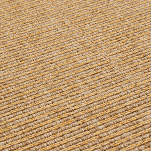 Tapis naturel motif jaune