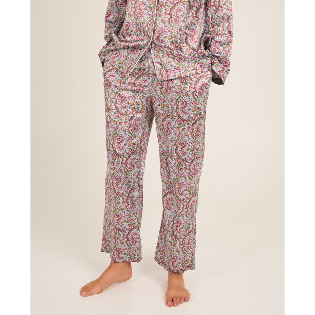 Pantalón de pijama de mujer estampado con bolsillos