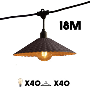 Guirlande connectable VINTY 40xE27 18M