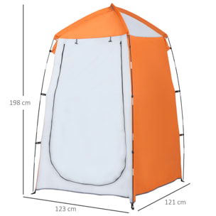 Tienda de Ducha Camping UV 25+ con Ventana y Bolsa de Transporte 123x121x198 cm